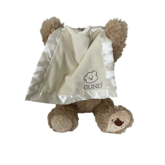 Gund Peek A Boo Teddy Bear Animated Stuffed Animal Plush 11.5 Inch Tested Works - Picture 5 of 12